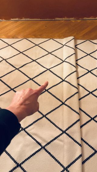 Alfombra H&M Grande 300cm reversible white algodon