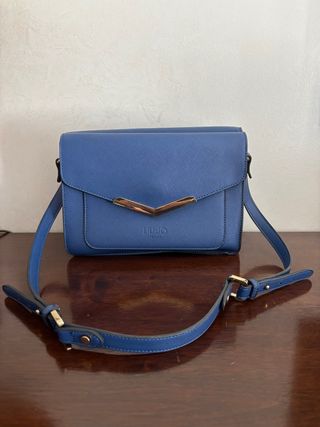 Borsa Liu Jo blu con dettagli oro