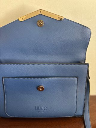 Borsa Liu Jo blu con dettagli oro