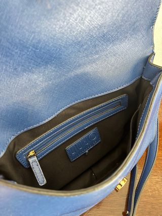 Borsa Liu Jo blu con dettagli oro