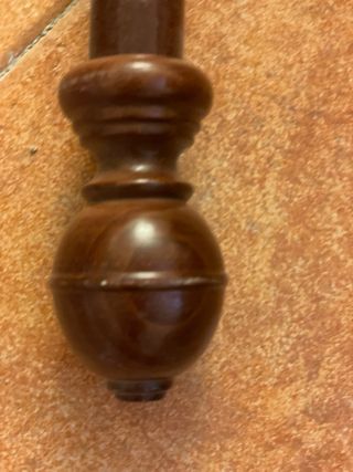 Barra cortina madera oscura 2m