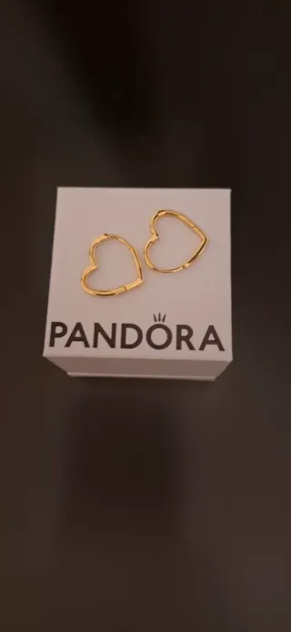 Pendientes Corazón Pandora Dorados