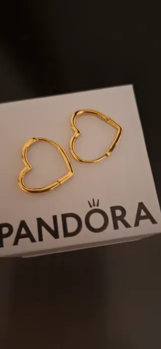 Pendientes Corazón Pandora Dorados