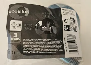 Válvula de escuadra 1/4 Equation