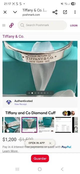 Brazalete Tiffany & Co. Plata!! APROVECHA LAS REBA