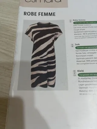 Vestito donna Esmara effetto stropicciato