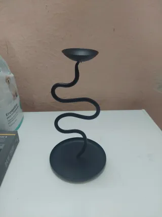 Candelabro Hierro Moderno Negro