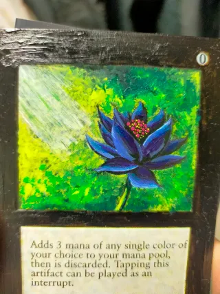 Carta Black Lotus pintada a mano