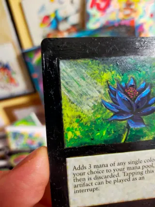Carta Black Lotus pintada a mano
