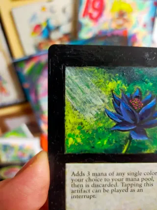 Carta Black Lotus pintada a mano
