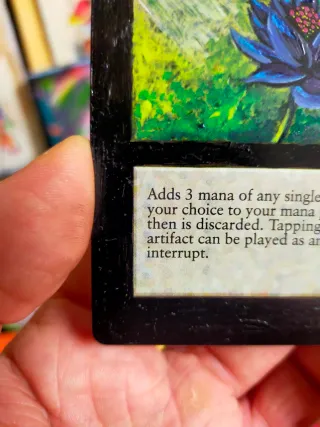 Carta Black Lotus pintada a mano