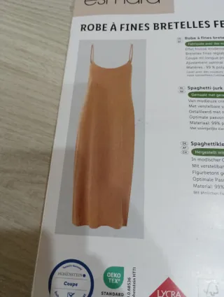 Vestito Esmara XL marrone con bretelle