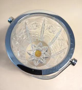 SECCHIELLO Cristallo GHIACCIO con PINZA Vintage