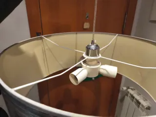 Lámpara de techo tela y metal