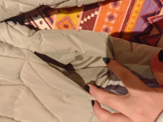 Plumífero largo verde Stradivarius