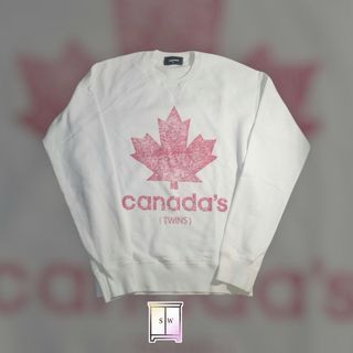 Dsquared2 White crewneck sweatshirt Canada maple l