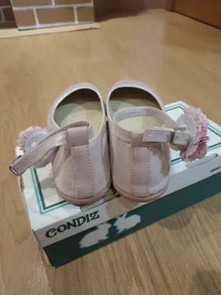 Merceditas niña ceremonia rosa brillo