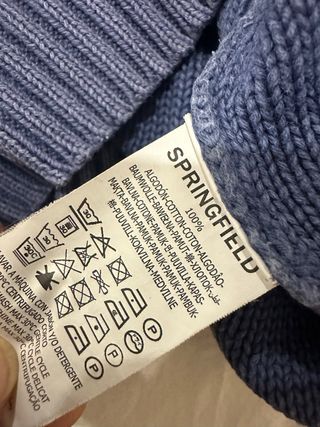 Jersey Springfield Azul Talla S 100% algodón