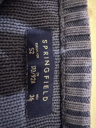 Jersey Springfield Azul Talla S 100% algodón