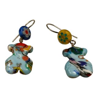 Pendientes Oso TOUS Plata Multicolor