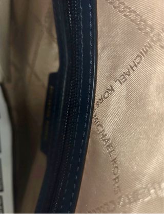 Bolso Michael Kors Piel Azul y Dorado