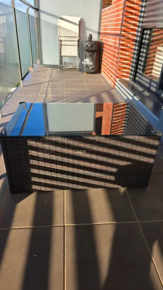 Mesa Ratán Alice's Garden Cristal Marrón