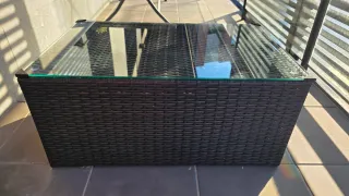 Mesa Ratán Alice's Garden Cristal Marrón