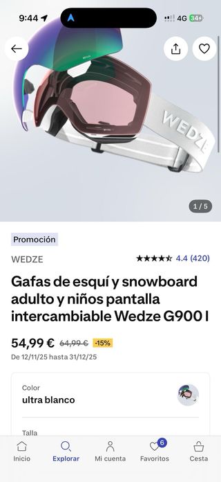 Gafas de esquí