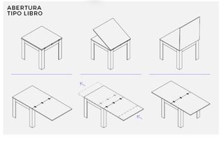 Tablero de mesa de comedor rectangular extensiexte