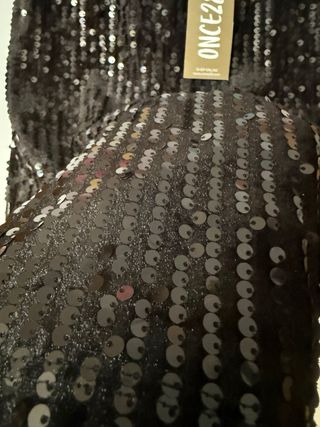 Minifalda lentejuelas negra XS-S