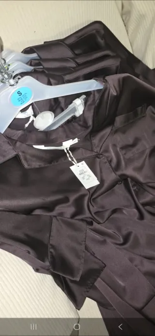 Pijama Satén Marrón Talla varias tallas xs s y m