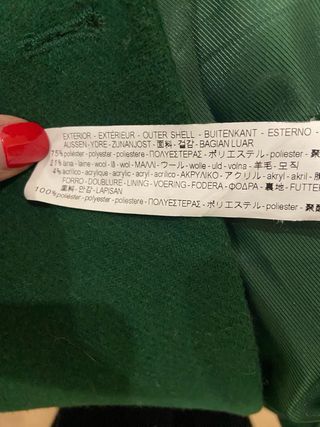 Casaco Zara Verde Esmeralda XS