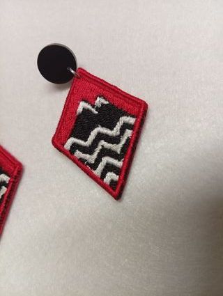 Pendientes bordados Twin Peaks