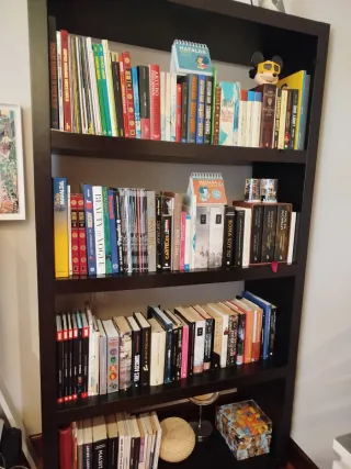 Librería Ikea Madera Negra/Marrón