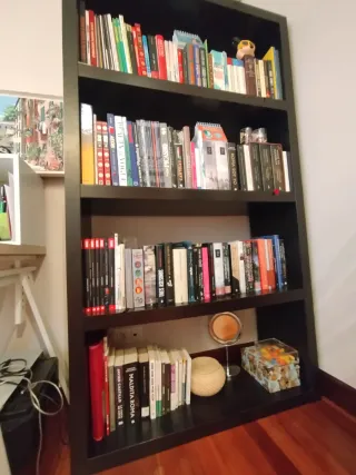 Librería Ikea Madera Negra/Marrón