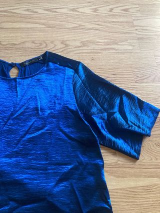 Camisa de Cortefiel azul brillante