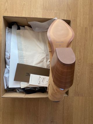 Botín ALPE Mujer Piel Beige/Marrón