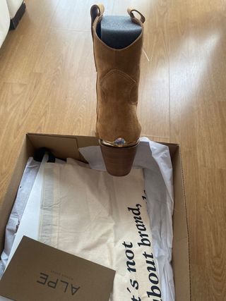 Botín ALPE Mujer Piel Beige/Marrón