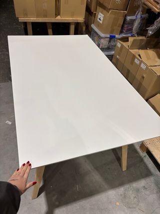 Mesa Comedor Blanca Madera 150x90cm