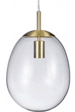 Lámpara colgante cristal y metal dorado