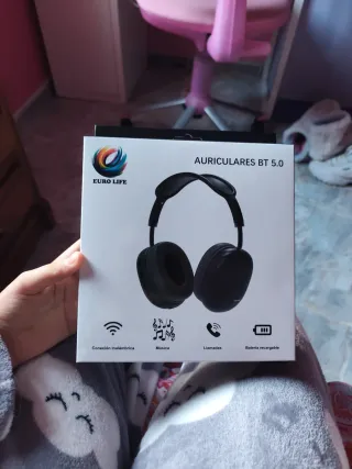 Auriculares Bluetooth EURO LIFE BT 5.0 Negros