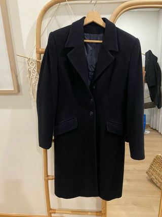 Casaco sobretudo azul marinho