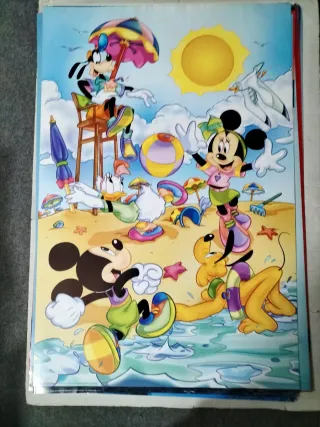 Poster Disney Mickey & Friends Spiaggia