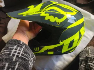 Casco Fox Motocross Amarillo/Gris