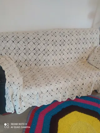Colcha Crochet Hecha a Mano