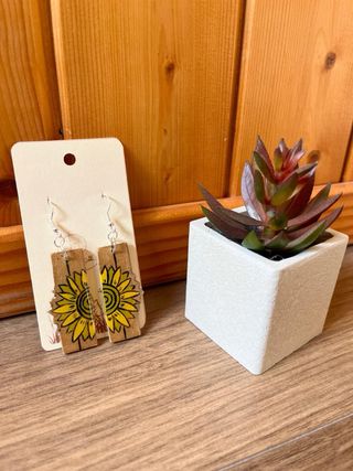 Pendientes Madera Margarita