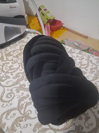 Filato grosso nero per borse vellutato 500 gr