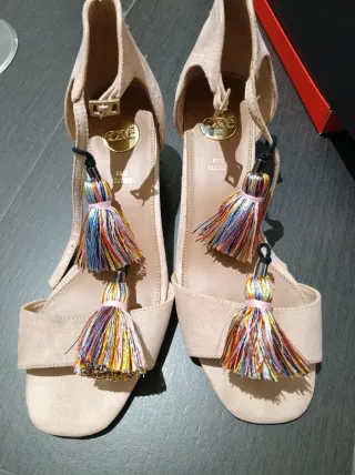 Sandalias Beige Multicolor