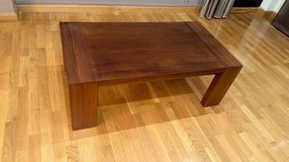 Mueble salón comedor madera y cristal