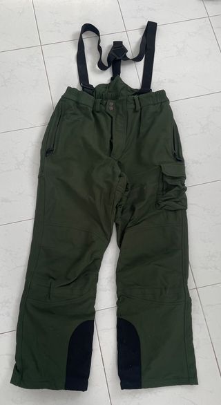 Pantalón de esquí alta montaña verde militar